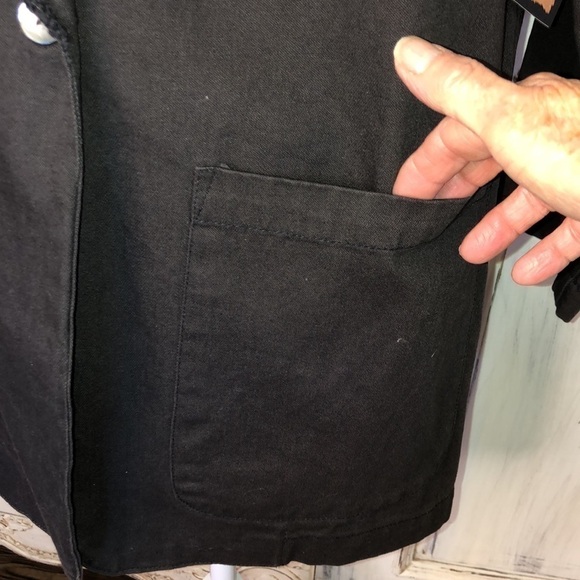 Cherokee an American Original Brown Denim Shawl Collar Boho Jacket S/S - Picture 6 of 12